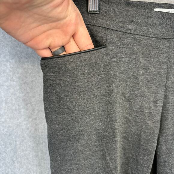 89th + Madison Pants Womens Size PM Charcoal Heather Gray Pull On Ankle Comfort - Picture 3 of 13